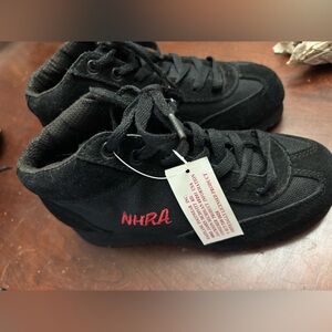 BN NHRA pit crew racing shoes vintage fastlane men’s size‎ 3 woman’s 5 black